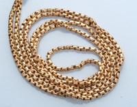 Lot 1285 - A 19th Century yellow metal muff chain, of...
