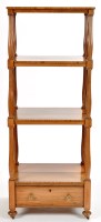 Lot 1401 - A mid 19th Century four-tier rosewood whatnot,...