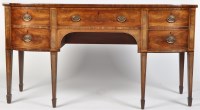 Lot 1425 - A George III mahogany bowfront sideboard,...