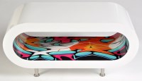 Lot 15 - A Zespoke coffee table, curved plastic with...