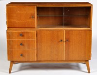 Lot 41 - An oak sideboard, c.1960's, with two glazed...