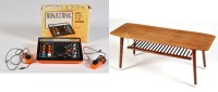 Lot 42 - A mid 20th Century coffee table, the stripped...