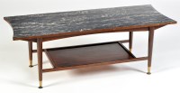 Lot 43 - Remploy: a melamine and stained wood coffee...
