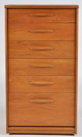 Lot 49 - A 1960's teak chest of six drawers in the...