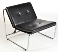 Lot 57 - A mid 20th Century style bent chromed metal...