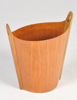 Lot 99 - P.S. Heggen, Norway: a teak waste paper basket,...
