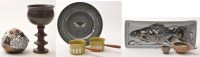 Lot 119 - David Frith: a stoneware charger, with floral...