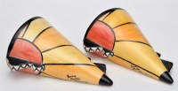 Lot 125 - Lorna Bailey for Burslem: a pair of 'sun burst'...