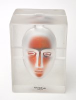 Lot 132 - Bertil Vallien for Kosta Boda; an orange and...