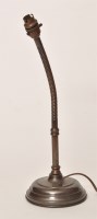 Lot 164 - A pair of 1930's metal gooseneck table lamps,...
