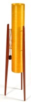 Lot 177 - A c.1970's standard lamp, ribbed plastic shade,...