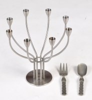 Lot 180 - K and M Hagberg: a steel eight branch...