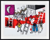 Lot 218 - *Alan Davie ''Snakes & Ladder'' signed in...