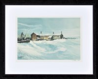 Lot 236 - *Ashley Jackson A Yorkshire farm in the snow...