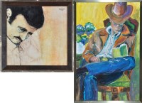 Lot 372 - Bradley Smith ''Western Portrait'' with...