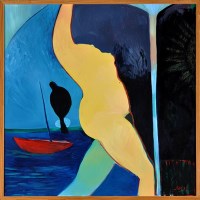 Lot 378 - *Beryl Rankin ''Large Yellow Nude'' signed...