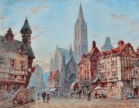 Lot 47 - Pierre Le Boeuff (fl.1899-1920) ''Domfront,...