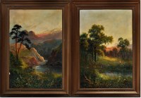 Lot 171 - Owen Bowen (1873-1967) Tree-lined river...