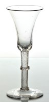 Lot 301 - Air twist wine glass, bell bowl above multiple...