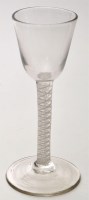 Lot 306 - Opaque twist wine glass, round funnel bowl...