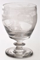 Lot 329 - 'Sunderland Bridge' rummer, the barrel-shaped...