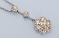 Lot 672 - A late 19th Century diamond pendant, the...