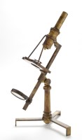 Lot 752 - A Regency brass compound microscope, by...