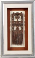 Lot 778 - An Ashanti tribe carved wooden comb, c.1930's,...