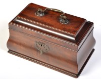 Lot 827 - A Regency amboyna sarcophagus form tea caddy,...