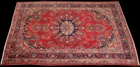 Lot 863A - A Kashan rug, the central floral medallion on...