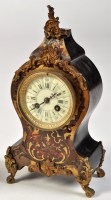 Lot 906 - A late 19th Century French boulle work mantel...