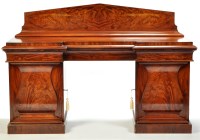 Lot 946 - A Regency mahogany sideboard, the tapered back...