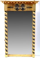 Lot 975 - A Regency giltwood pier glass with breakfront...