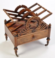 Lot 1018 - *A Regency rosewood canterbury, the three...