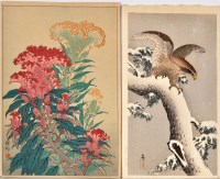 Lot 22 - Ohara Koson (Japanese 1877-1945) EAGLE PERCHED...