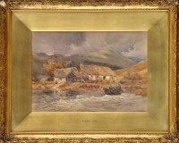 Lot 55 - David Law (19th Century) A HIGHLAND CROFT...
