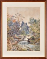 Lot 140 - Benjamin Ottewell (1884-1937) A RIVER TORRENT...