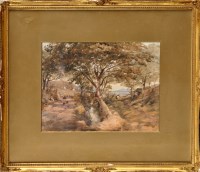 Lot 156 - David Cox (1783-1859) LANDSCAPE WITH MAN...