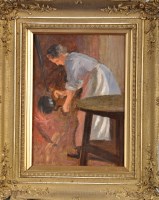 Lot 212 - Thomas Bowman Garvie (1859-1944) A WOMAN AT A...