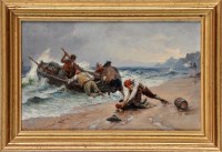 Lot 215 - George E*** Robertson (1864-1926) ''SMUGGLERS...