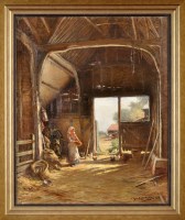 Lot 220 - William Kay Blacklock (1872-1922) FEEDING THE...