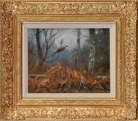 Lot 242 - John Tricket (b.1952-) A PHEASANT TAKING TO...