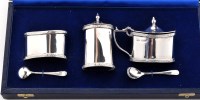Lot 543 - An Elizabeth II condiment set, by K.N. Silver,...