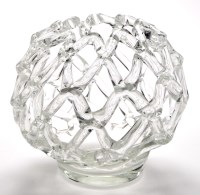 Lot 4 - A clear openwork Studio glass vase, of...