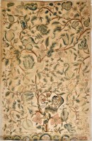 Lot 932 - A Victorian crewel work wall hanging,...