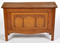 Lot 1042 - An Arts & Crafts oak blanket box, the...