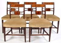 Lot 1086 - A set of four late Regency mahogany dining...