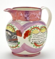 Lot 76 - Large 'Sunderland' Lustreware jug, of North...