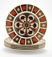 Lot 119 - Set of six Royal Crown Derby dinner plates, in...