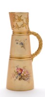 Lot 120 - Royal Worcester blush ivory ewer, of slight...